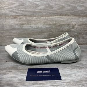 Skechers Women’s Cleo Wham 6.5 Gray Memory Foam Pointed Toe Ballet Flats Sz 8.5